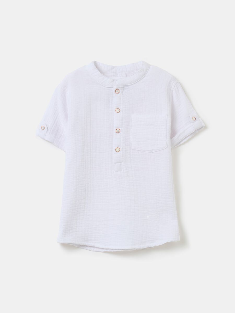 Waffle weave shirt_0