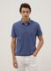 Regular fit pure cotton blue polo shirt_0