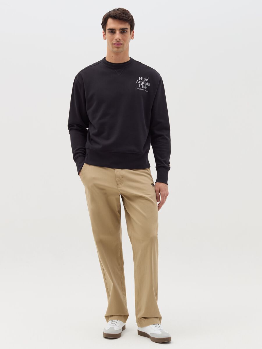 Round neck sweatshirt with print_1
