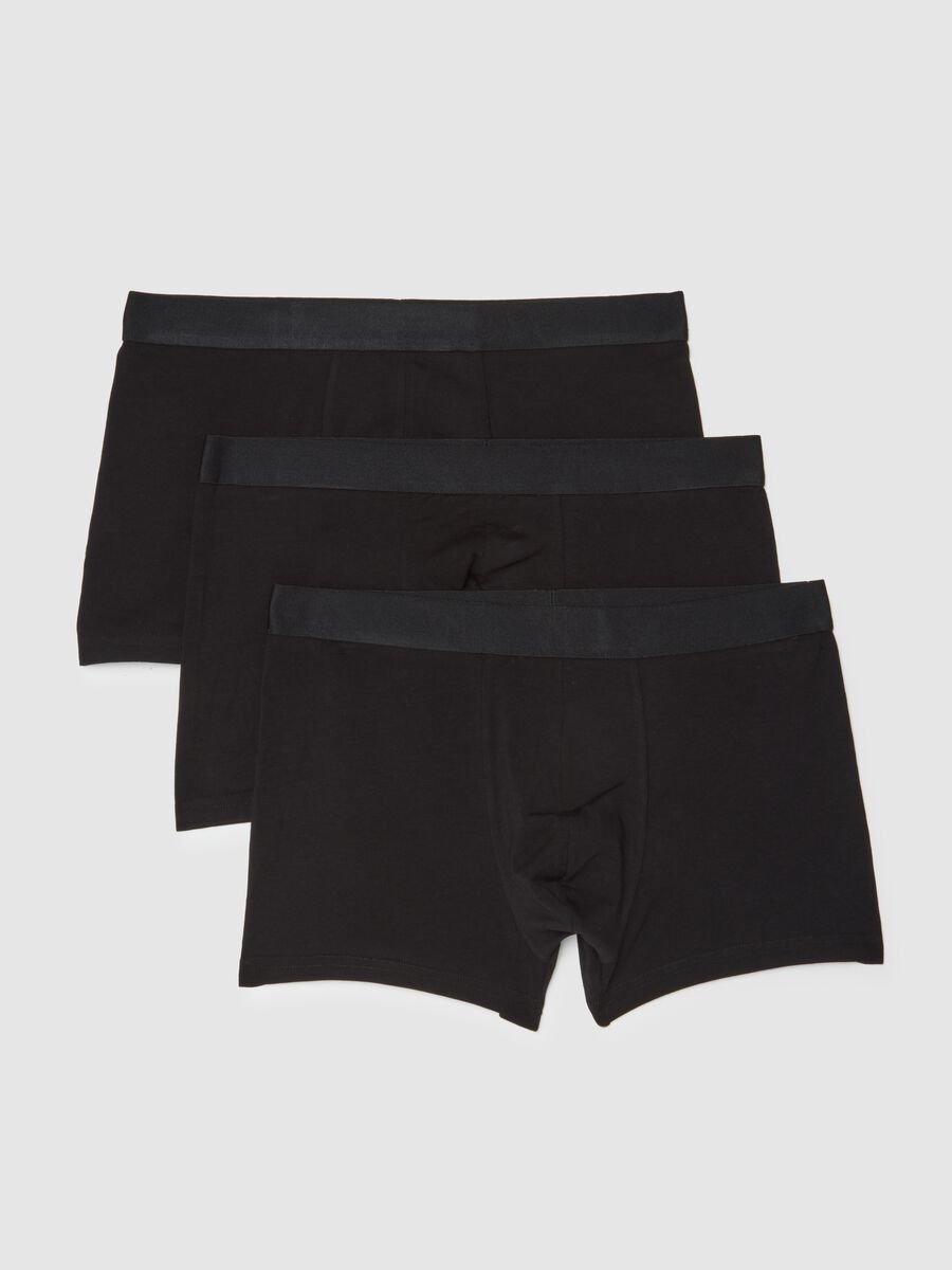 Black stretch cotton boxer regular fit_4