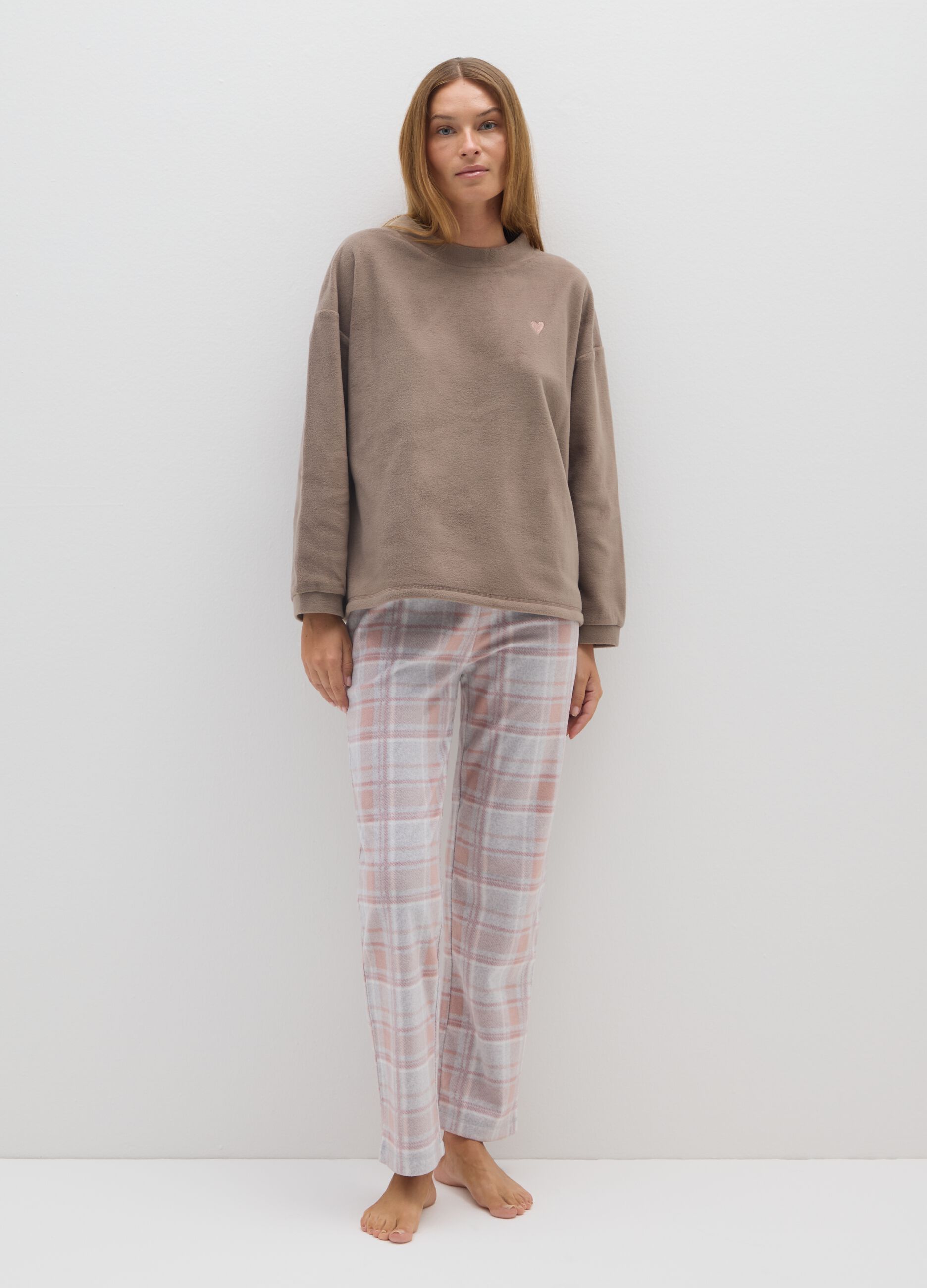 Multicolour regular fit pyjama trousers