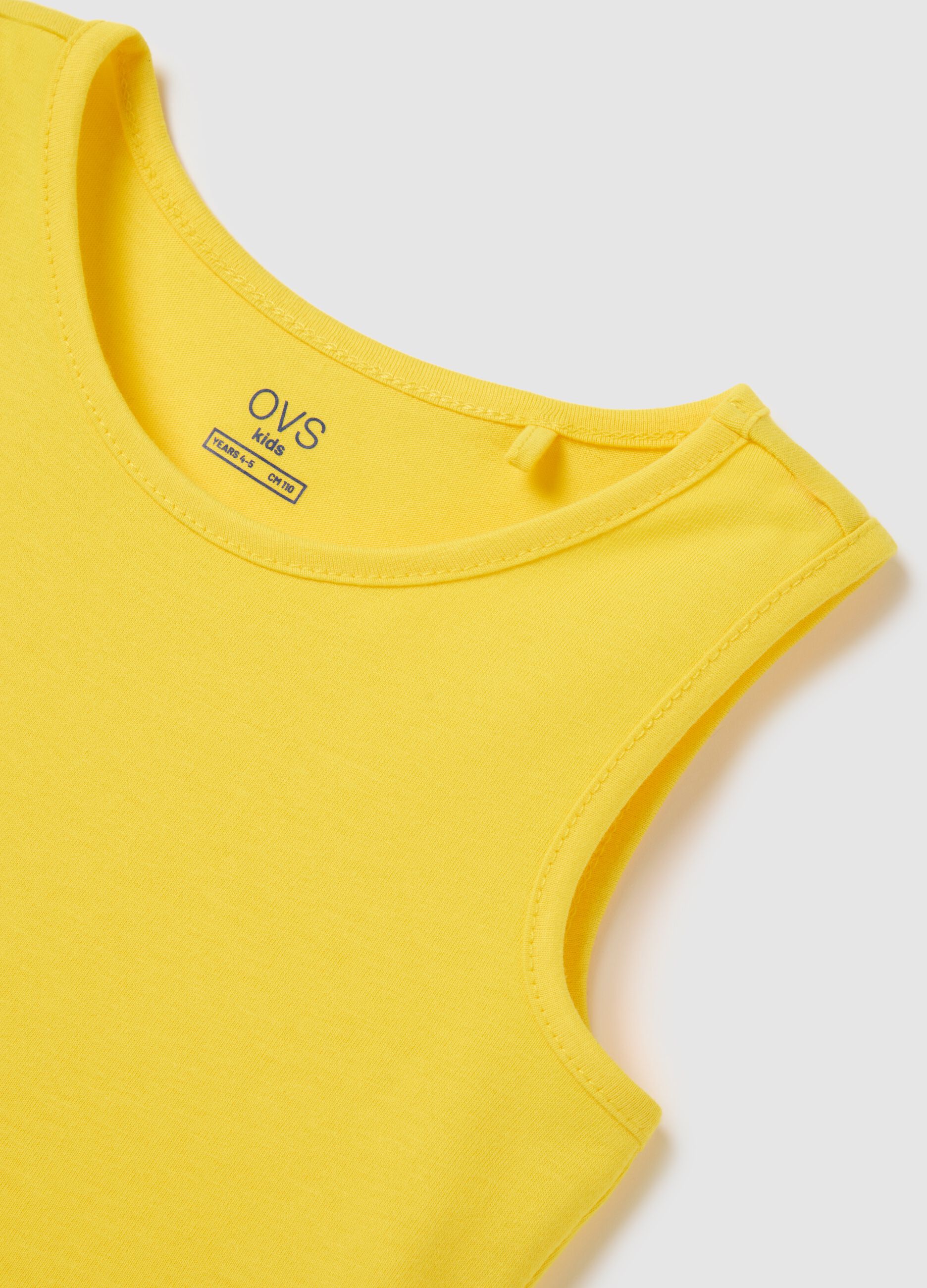 Girl's pure cotton yellow dress with regular fit