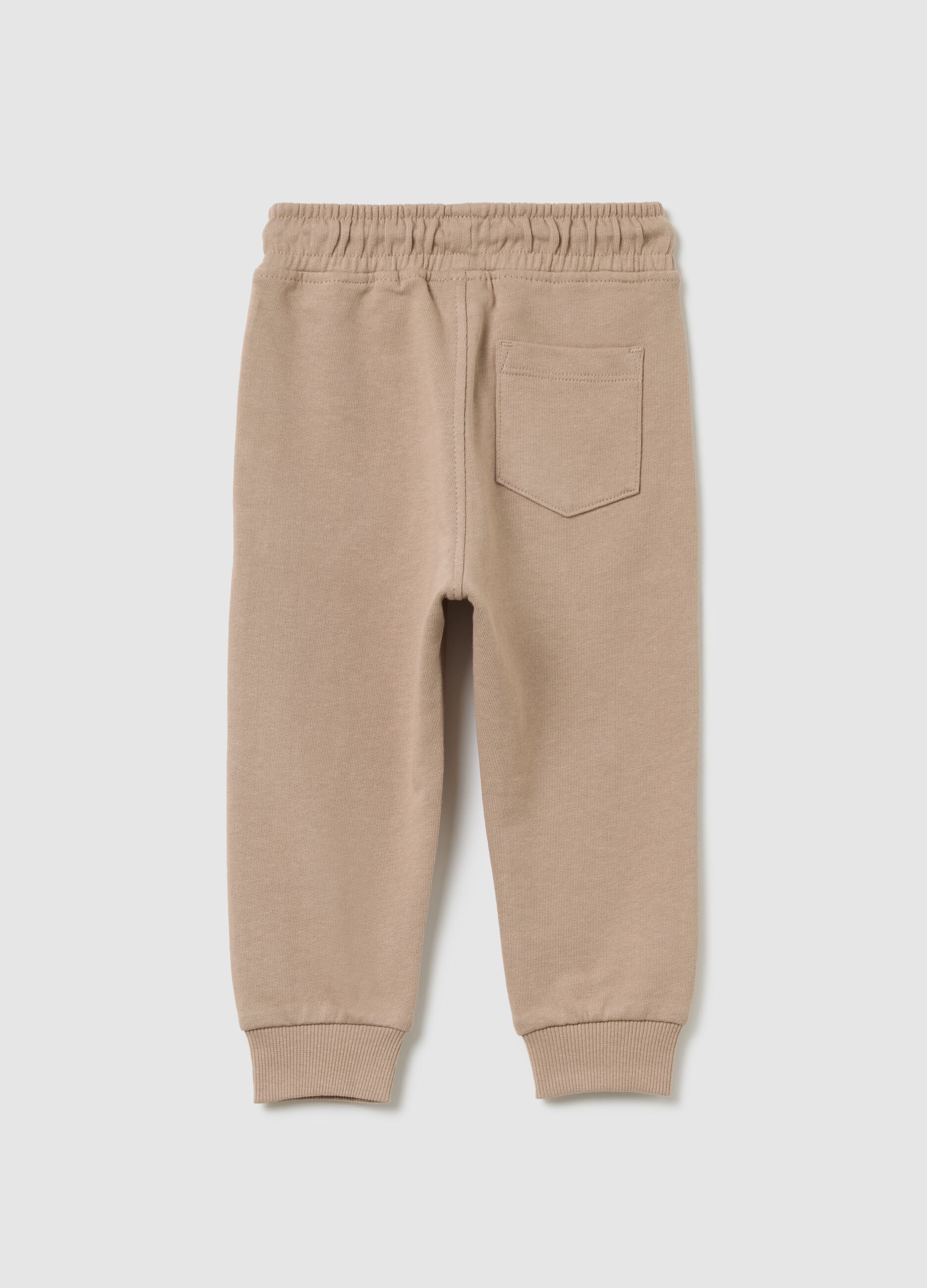 Children's trousers in pure cotton beige regular fit