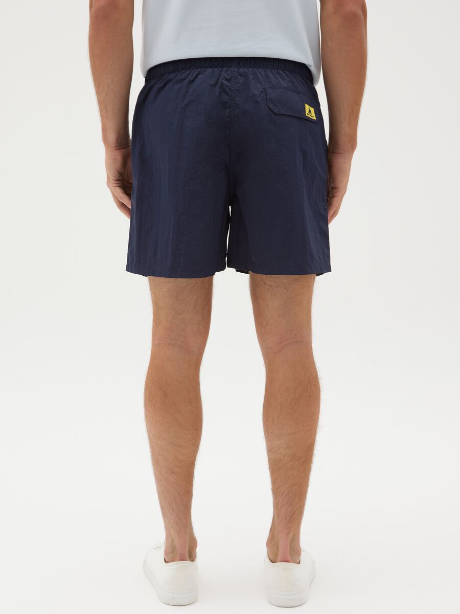 Pantaloncini da uomo in misto blu regular fit_3