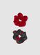 Red pure cotton gingham scrunchie set_0
