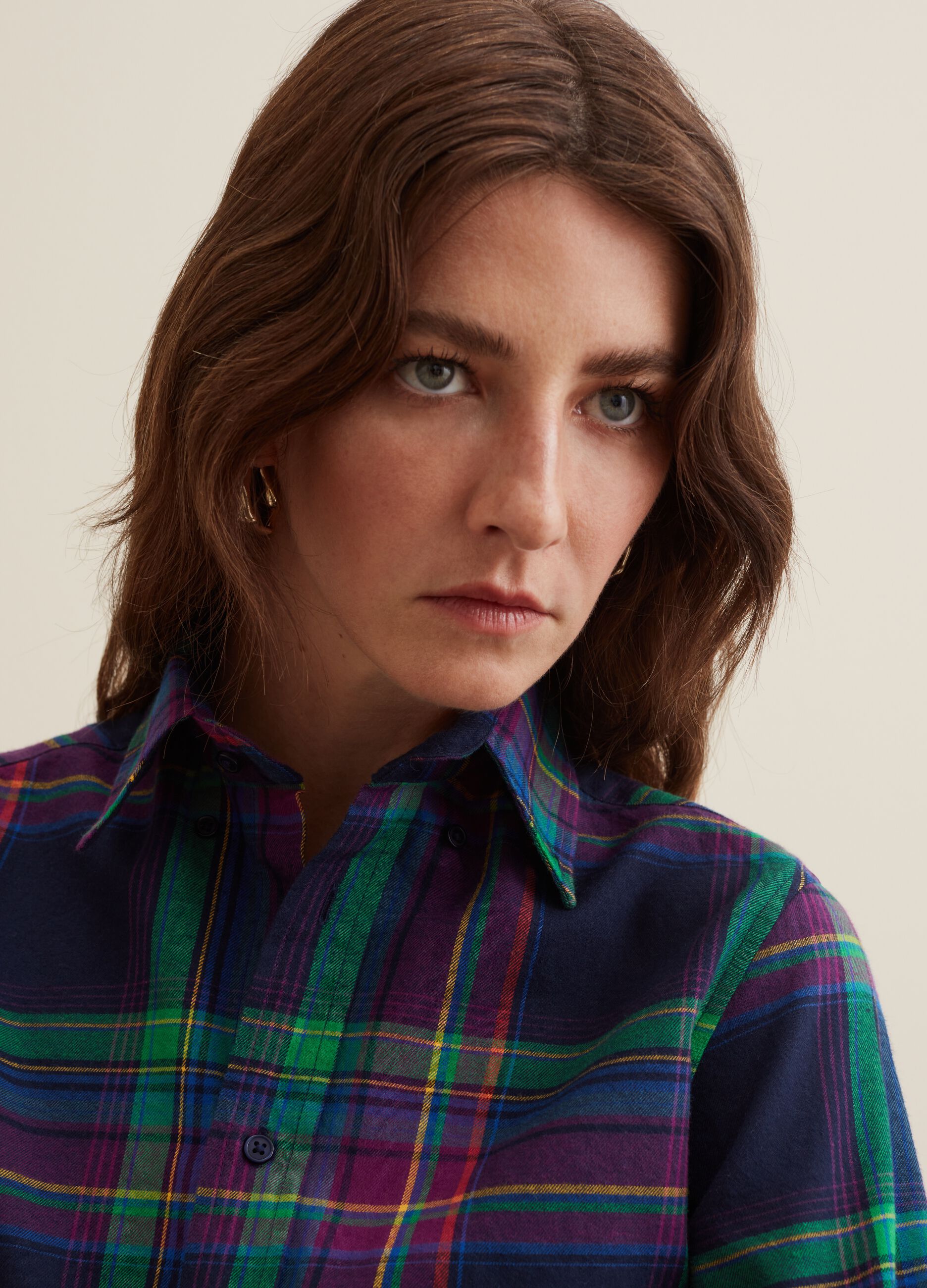 Camicia check con colletto button-down_3