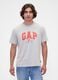 Grey short-sleeve t-shirt with gap print_0