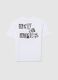 Boys' oversized pure cotton white t-shirt with print_4