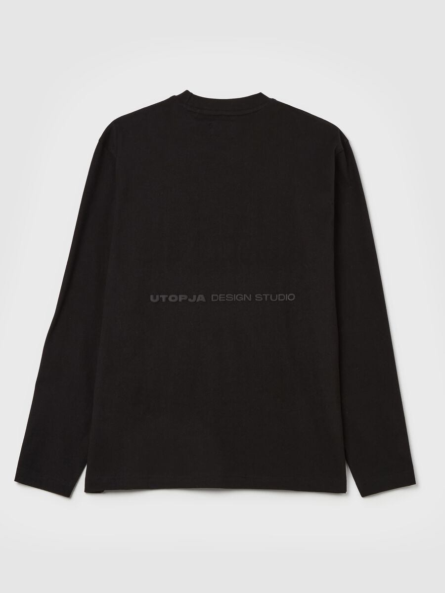 Long-sleeved Graphic T-shirt Black_6