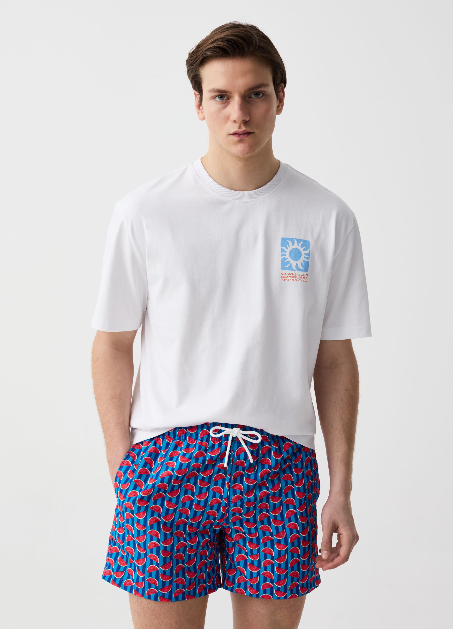 Ovs Costume boxer a righe stampa anguria