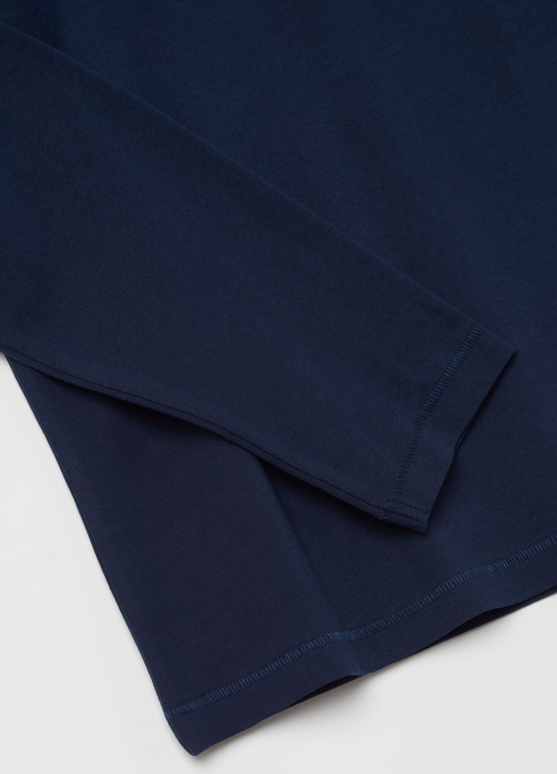 Long-sleeved T-shirt in stretch cotton