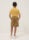 Brown regular-fit pure cotton Bermuda shorts_1