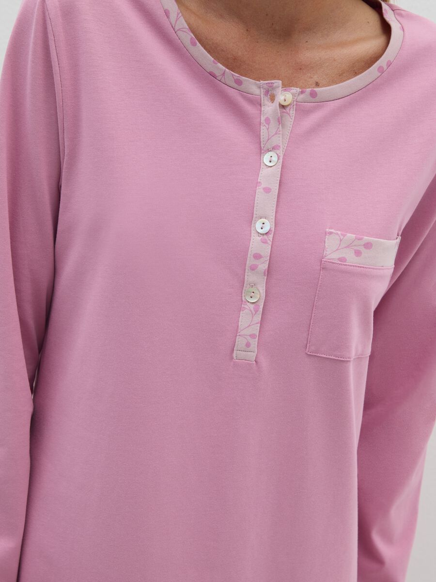 Camicia da notte rosa in cotone_3