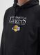 Black cotton blend sweatshirt with Los Angeles Lakers print_3