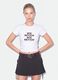 White fitted pure cotton T-shirt with Six Seven front print_0