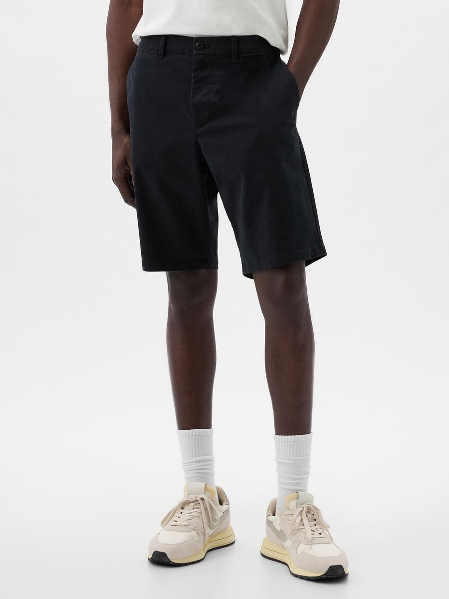 Relaxed-fit Bermuda shorts in stretch cotton_2
