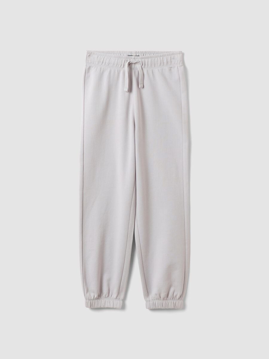 Pantaloni jogger grigi in puro cotone organico per ragazzo relaxed fit_3