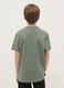 Boys' green crew-neck T-shirt in pure cotton over fit_1