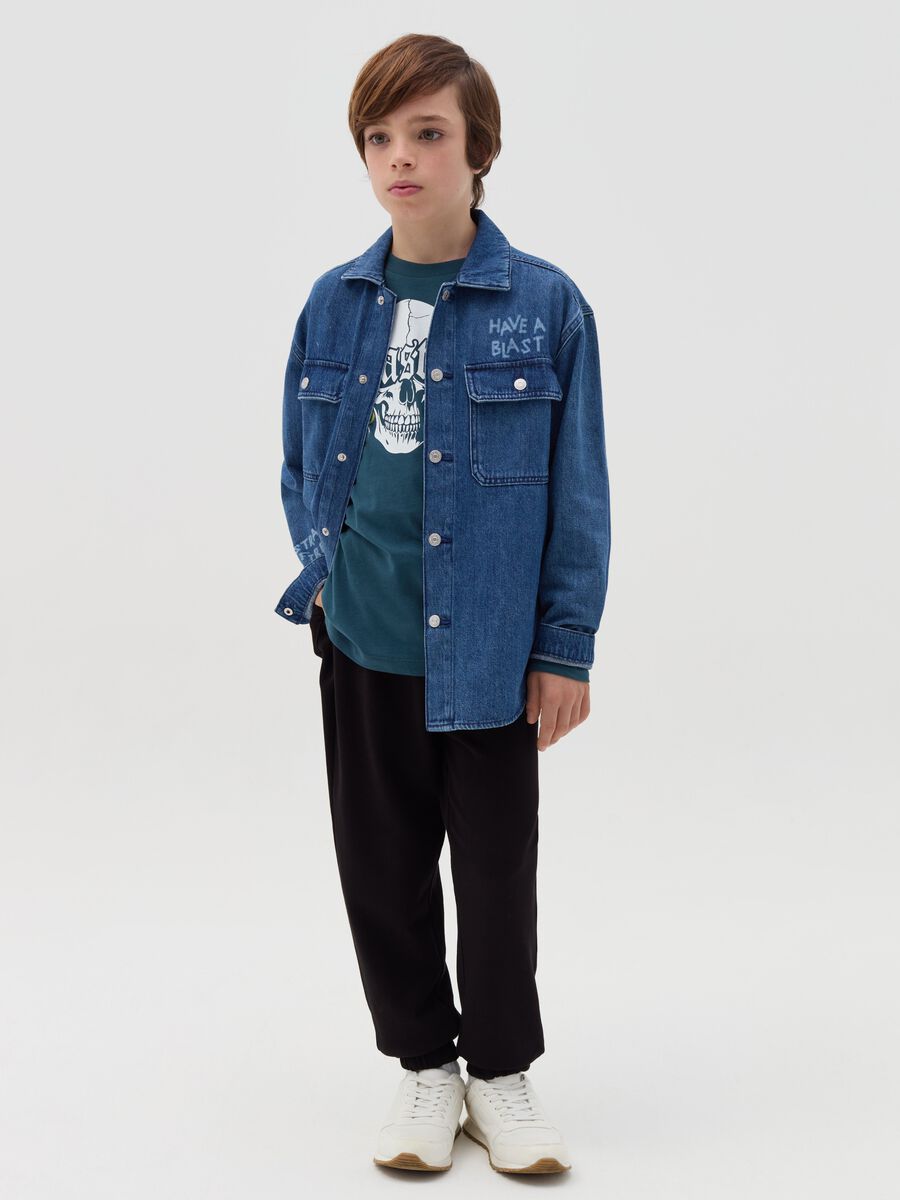 Joggers with drawstring and elasticated trims_1