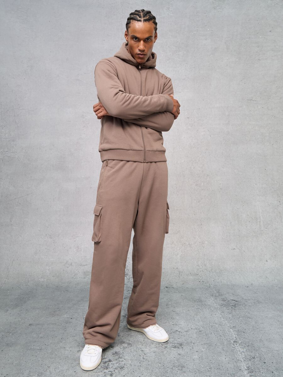Teddy Cargo Sweatpants Mocha_2