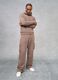 Teddy Cargo Sweatpants Mocha_1