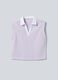 Purple sleeveless ALTAVIA COURT polo in stretch cotton with classic collar_4