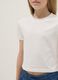 Girls' fitted white stretch cotton T-shirt_2