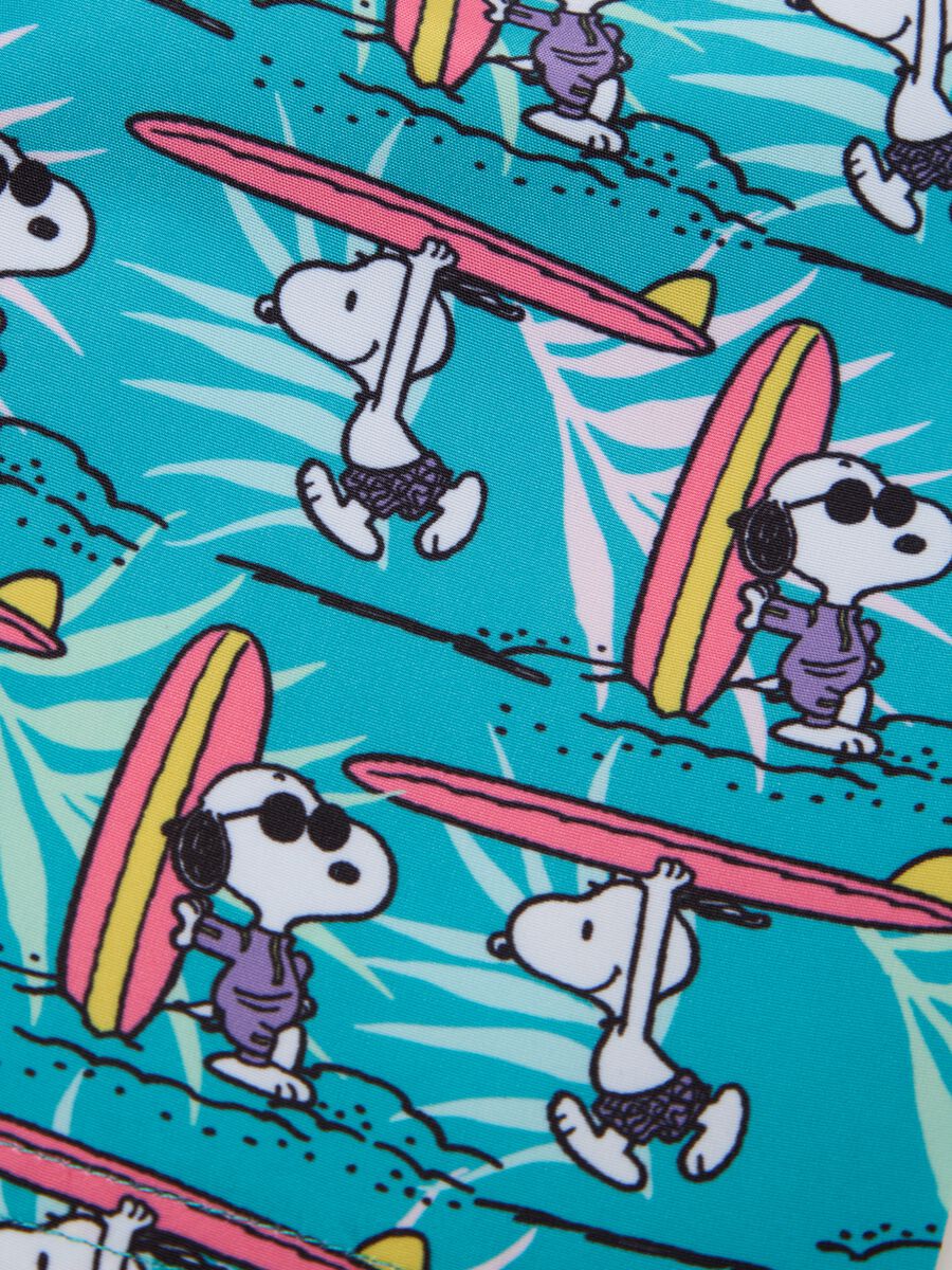 Children's swimsuit in multicolour fabric with Snoopy print and elastic waistband_3