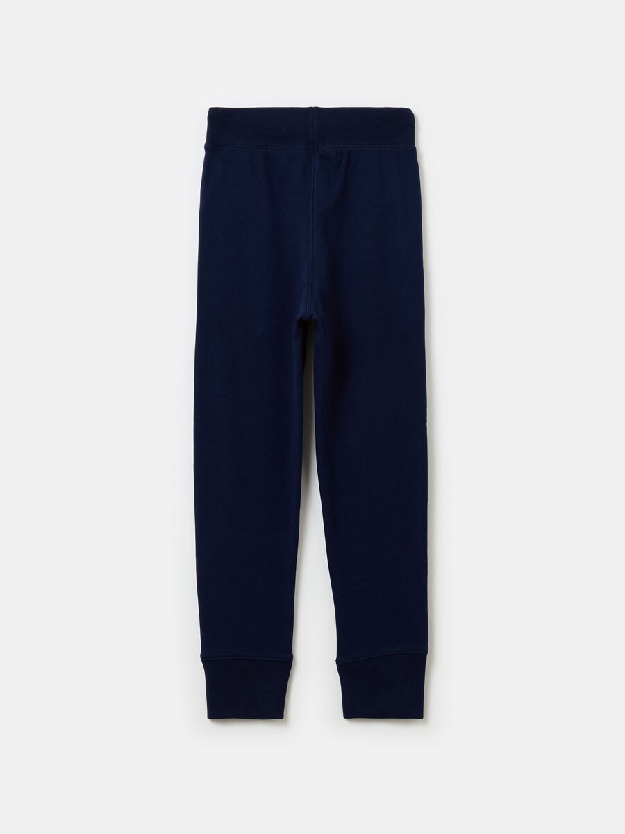 French terry joggers with embroidered logo_1