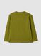 Green oversized T-shirt in pure organic cotton with racing print for boys_1