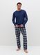 Full-length pyjamas with granddad neckline top_0
