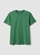 Green pure cotton short-sleeved t-shirt regular fit_4