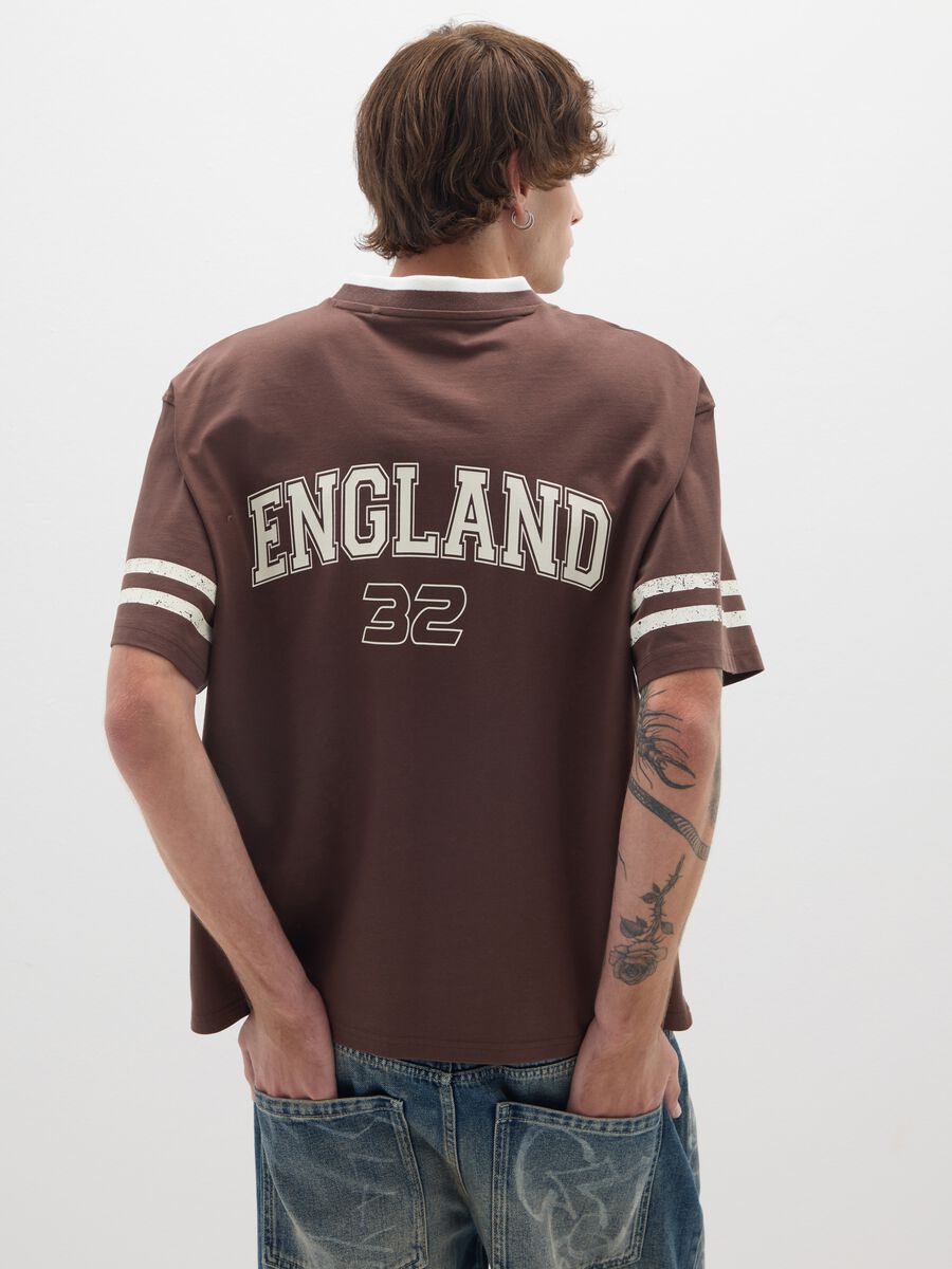 T-shirt in puro cotone marrone regular fit_3