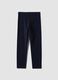 Girls&rsquo; blue skinny leggings in stretch organic cotton_1