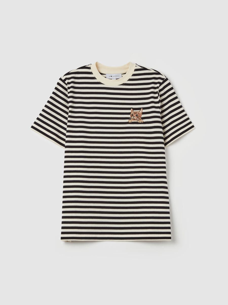 Striped T-shirt with embroidery_4