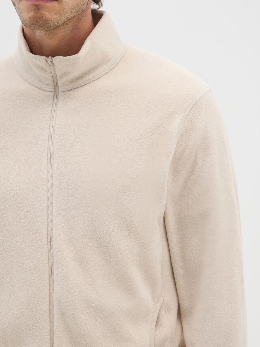 Beige Fleece with Full Zip_3