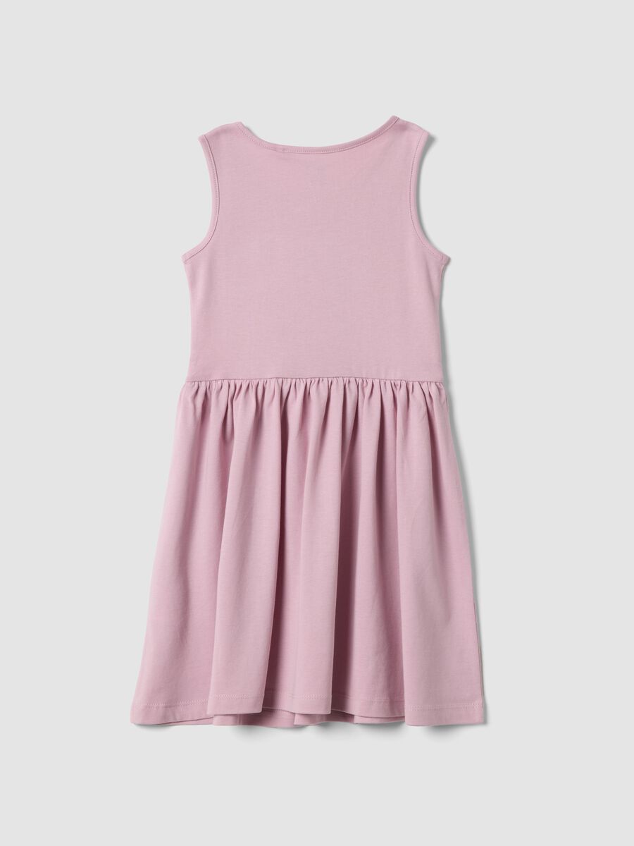 Girls&rsquo; pink sleeveless pure cotton dress, regular fit_1