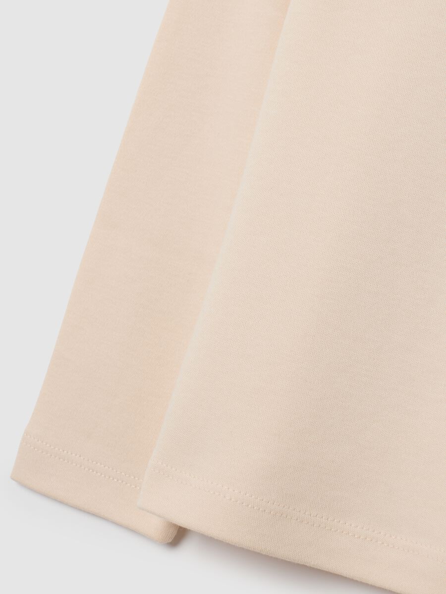 Girls' beige pure cotton regular fit sweater_3