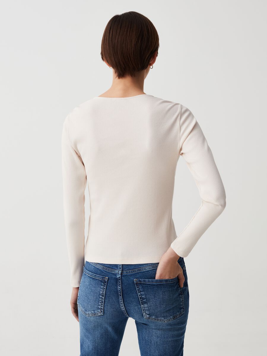 Long-sleeved T-shirt with knot_2