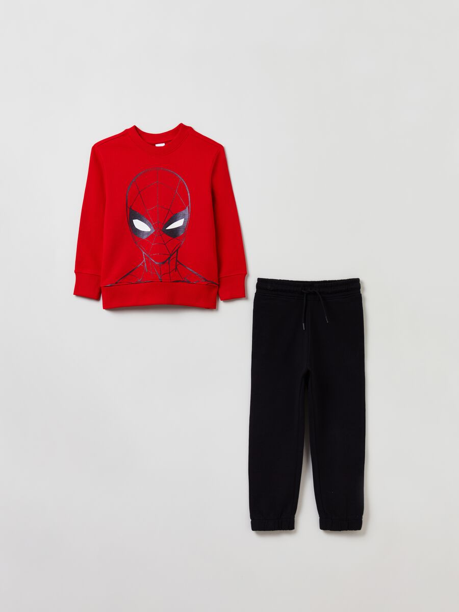 Jogging set in felpa con stampa Spider-Man_0
