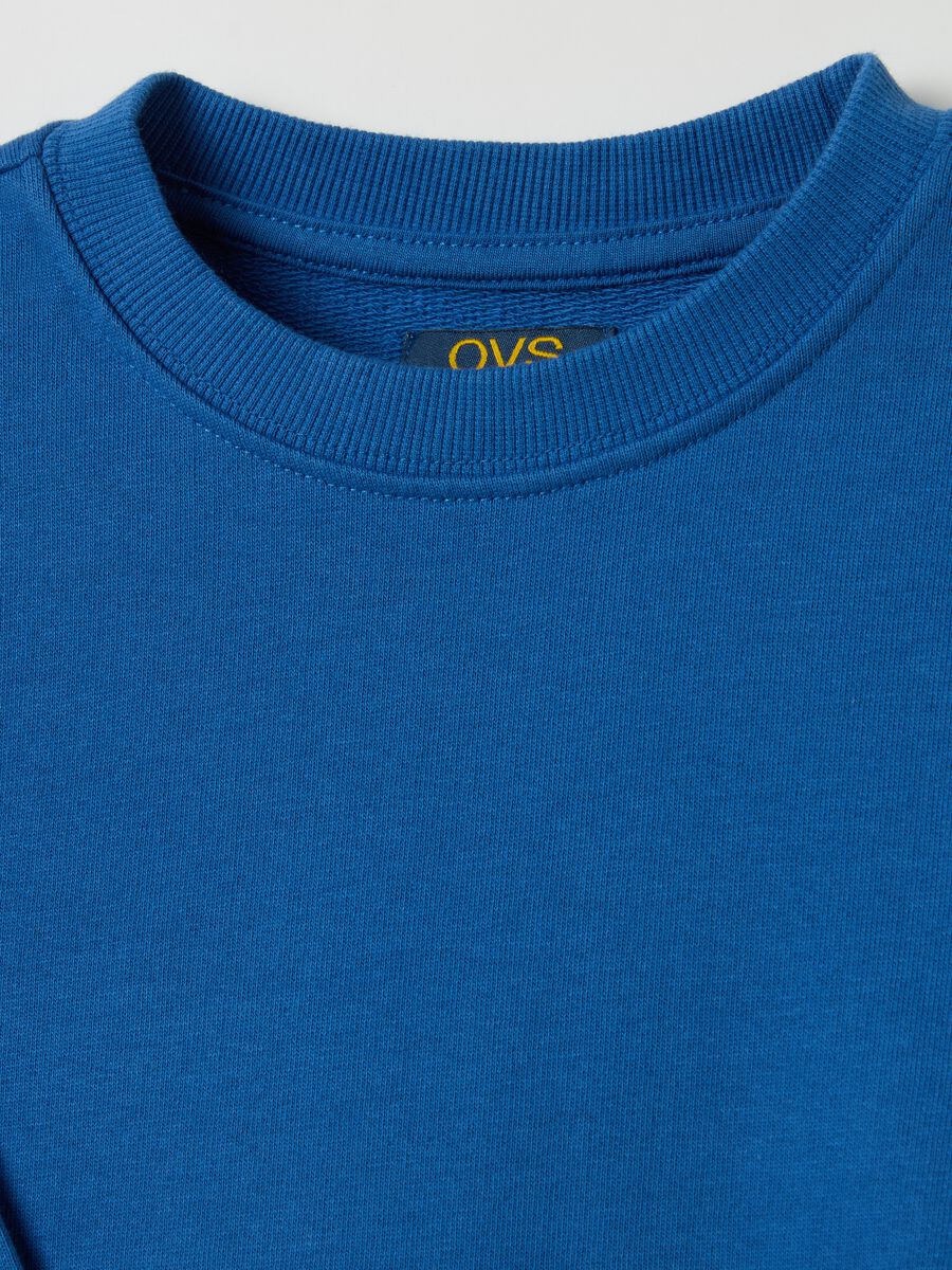 Solid colour sweatshirt with round neck_2