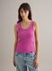 Tank top in cotone elasticizzato rosa regular fit_2