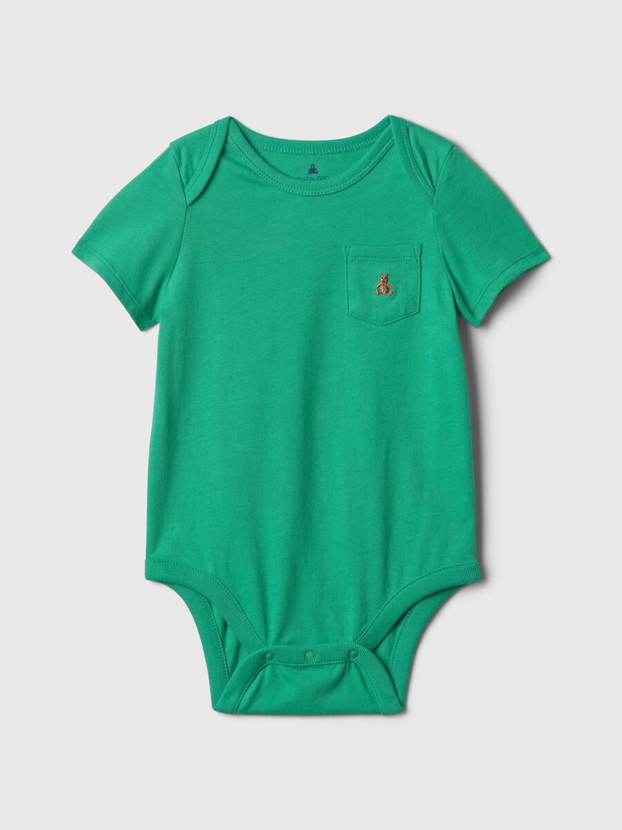 Bodysuit with pocket and Brennan bear embroidery_0