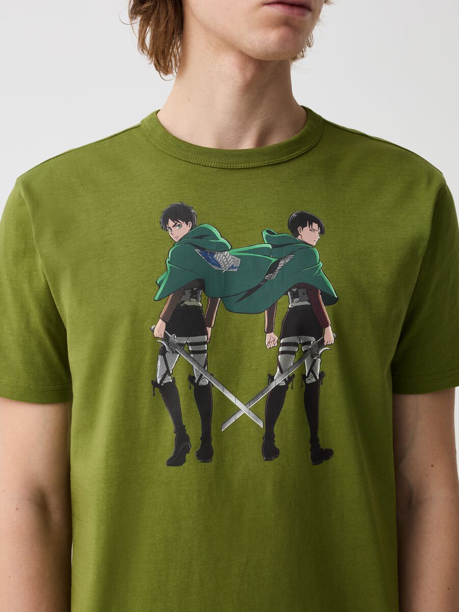 T-shirt in cotton with Attack On Titan print_1