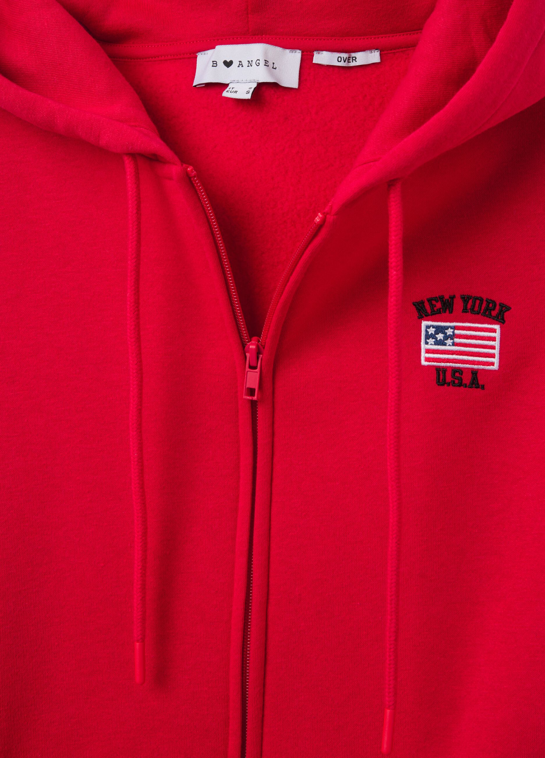 Full-zip oversize con cappuccio