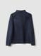 Navy blue regular-fit jacket with high neck_1