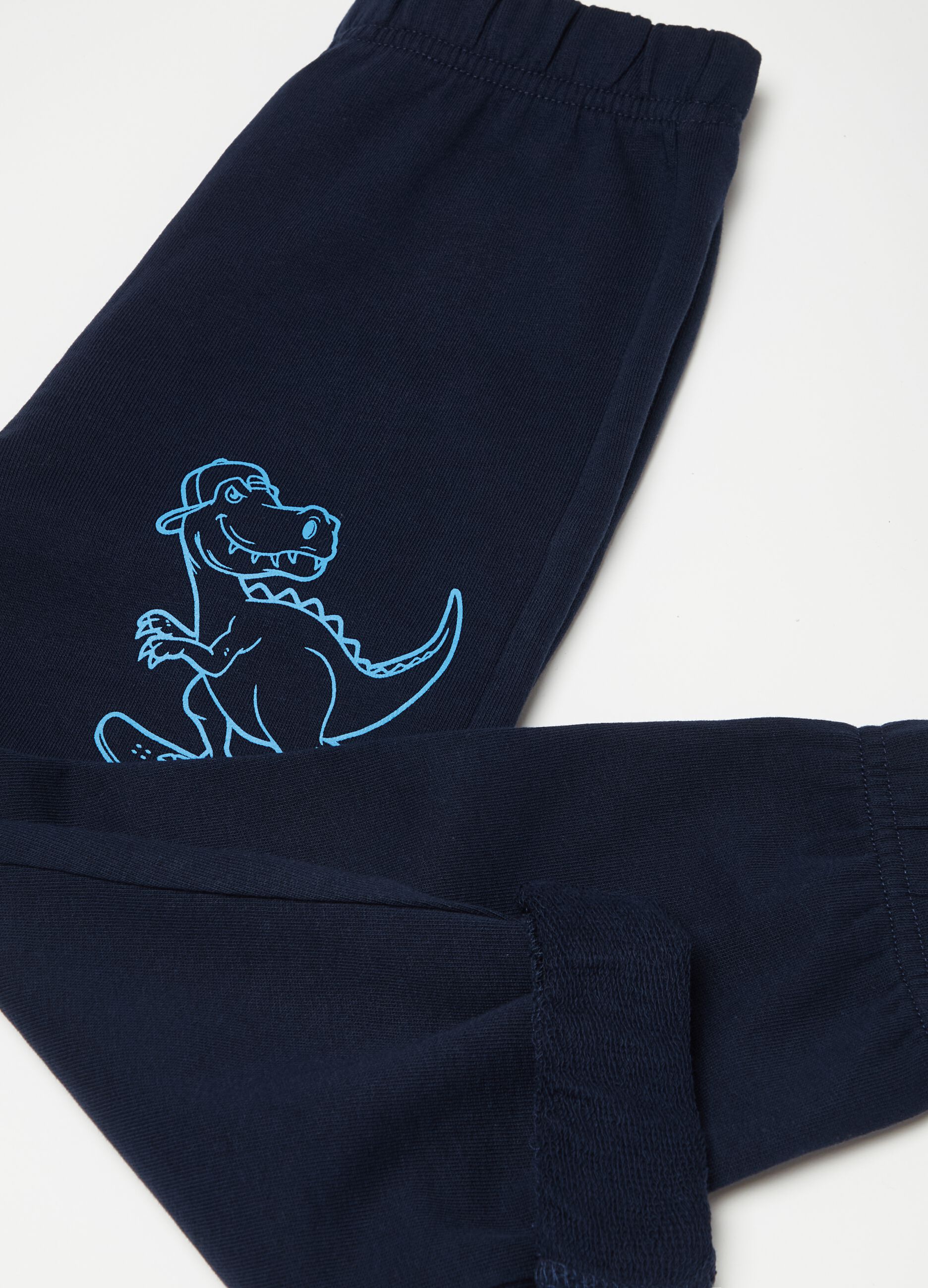Joggers with stretch trim and print.