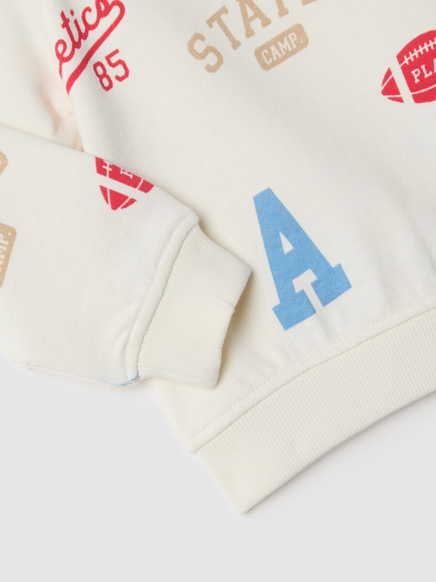 Boys' pure cotton multicolour sweatshirt and trousers set, regular fit_3