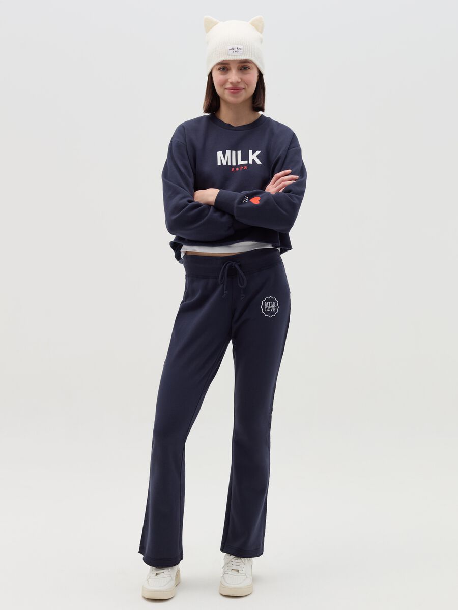 Cropped-fit sweatshirt with round neck_1