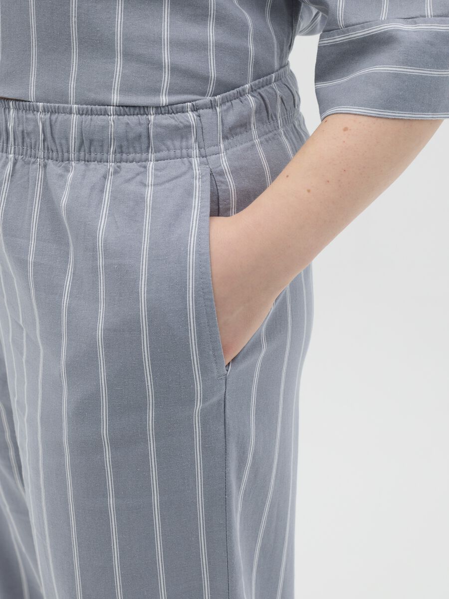 Curvy wide-leg trousers in linen and viscose_2